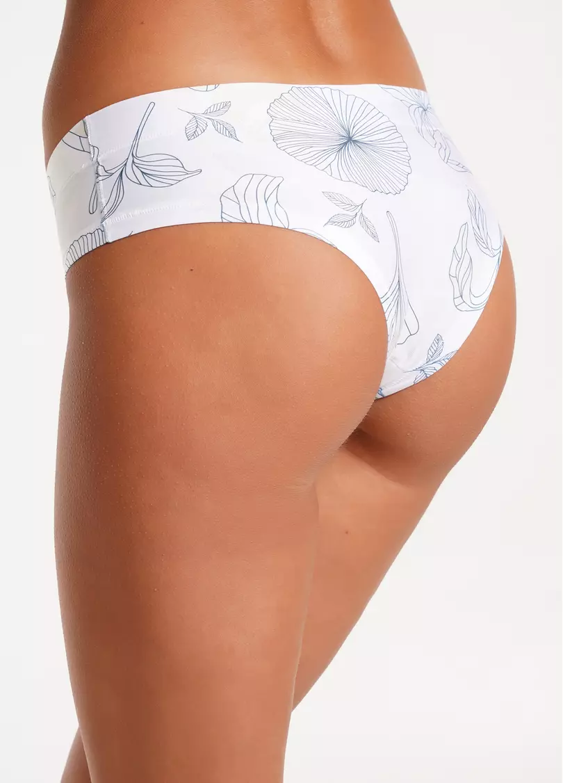 Принтованные трусики слипы с листьями Spring day 2301/20 leaves (белый)