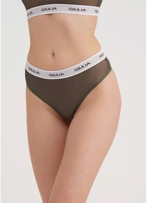 Трусики стринги из сетки STRING BRIEFS NET 2101/40 khaki (хаки)