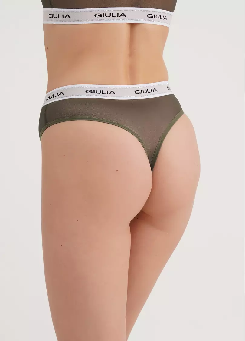 Трусики стринги из сетки STRING BRIEFS NET 2101/40 khaki (хаки)