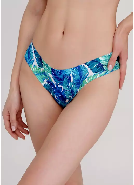 Трусики стринги из микрофибры с ярким принтом Summer print 2102/20 (зеленый)