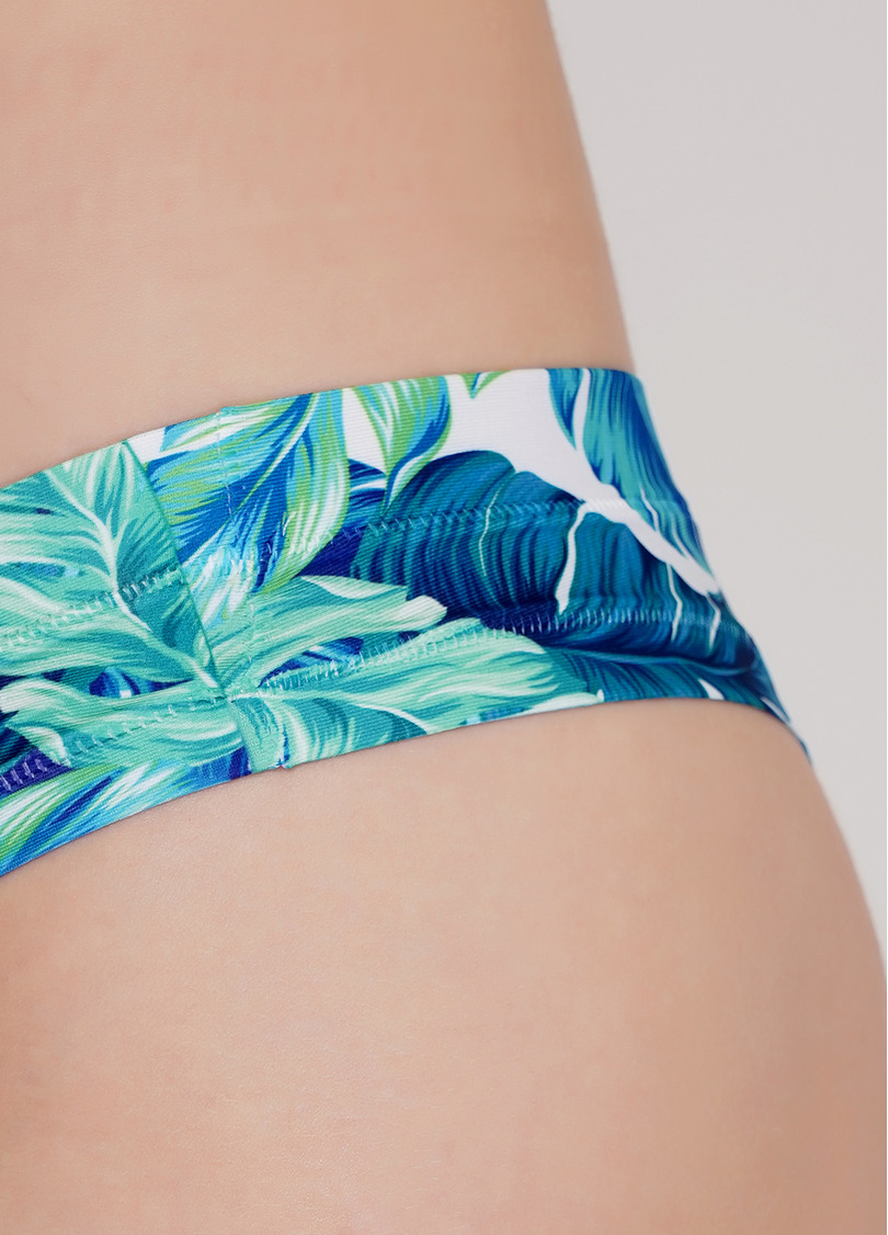 Трусики стрінги з мікрофібри з яскравим принтом Summer print 2102/20 (зелений)