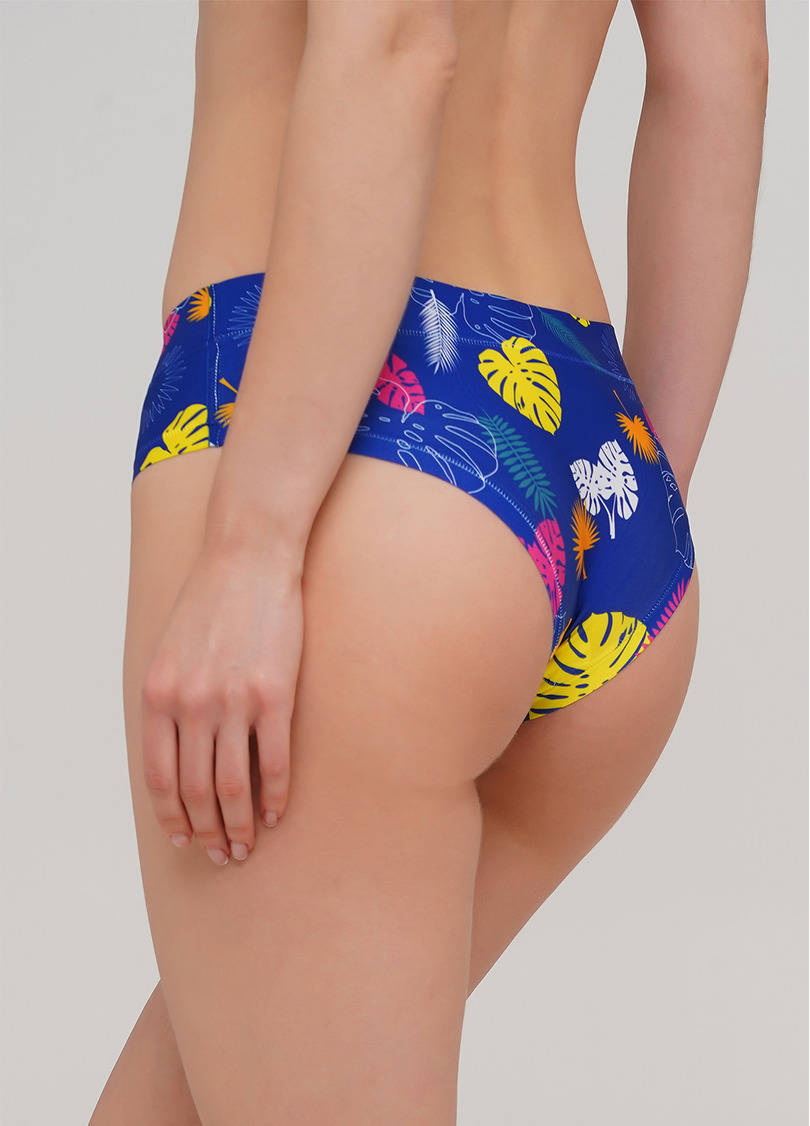Яркие трусики слипы с оригинальным принтом Summer print 2301/20 (синий)