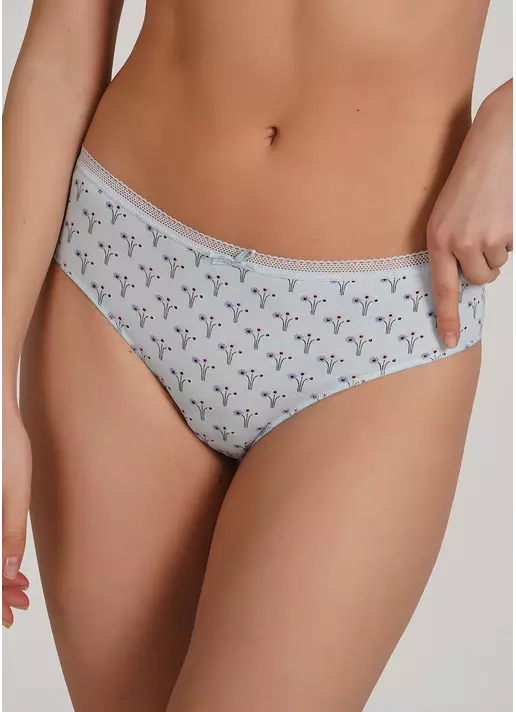 Широкие бразилиана хлопковые Sweet cotton 2216/60 mint flow (голубой)