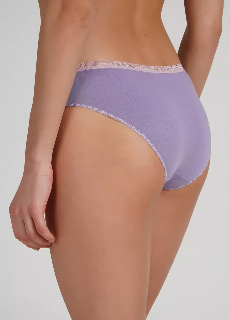 Классические трусики слипы с принтом Sweet cotton 2301/60 lilac (фиолетовый)