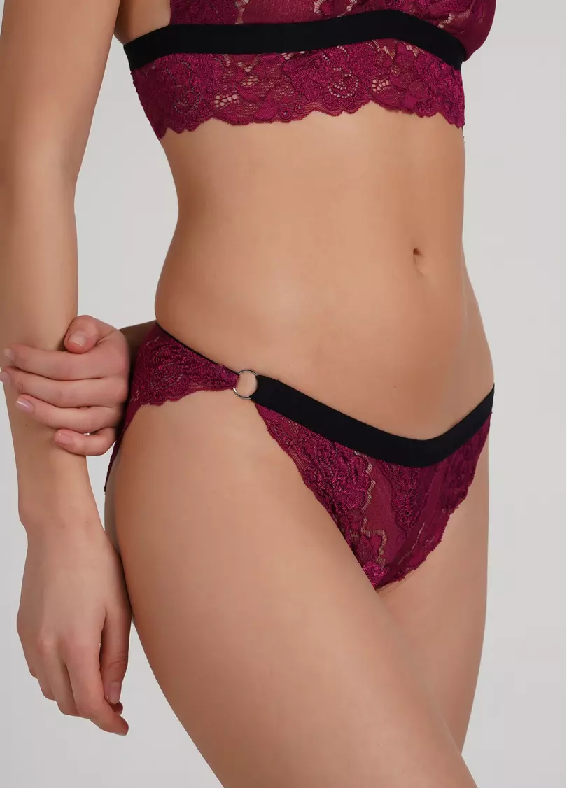 Кружевные трусики слипы Sweet plum 2309/31 plum (фуксия)