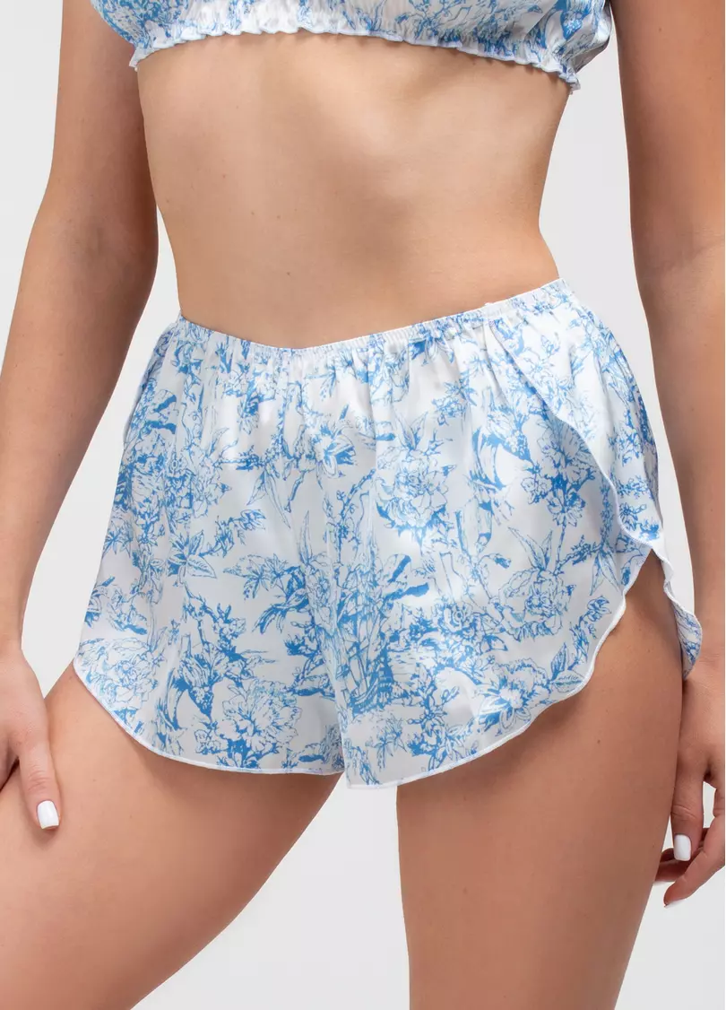 Шелковые трусы-шорты TOILE SILK 2401/100 (голубой)