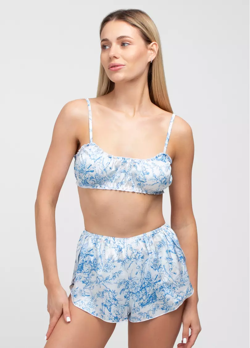 Шелковые трусы-шорты TOILE SILK 2401/100 (голубой)