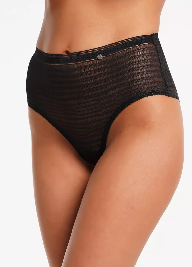 Кружевные трусики кюлоты Teresa 2601/04 black (черный)