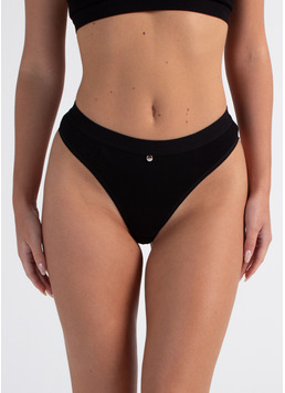 Трусы стринги хлопковые в рубчик URBAN RIB 2115/60 black (черный) Giulia Трусы стринги хлопковые в рубчик URBAN RIB 2115/60 black (черный) Giulia