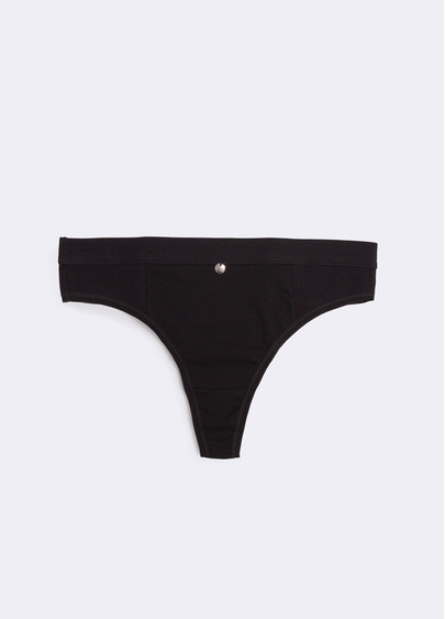 Трусы стринги хлопковые в рубчик URBAN RIB 2115/60 black (черный) Giulia Трусы стринги хлопковые в рубчик URBAN RIB 2115/60 black (черный) Giulia