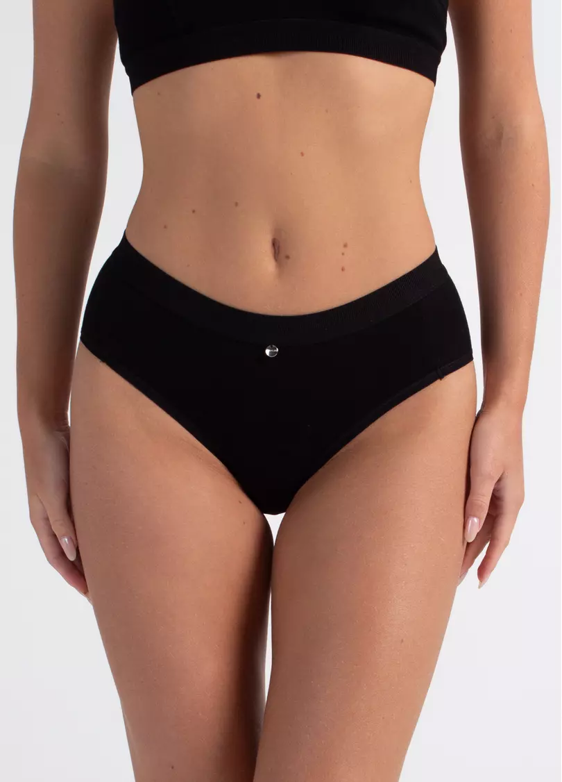 Труси сліпи бавовняні в рубчик URBAN RIB 2319/60 black (чорний)