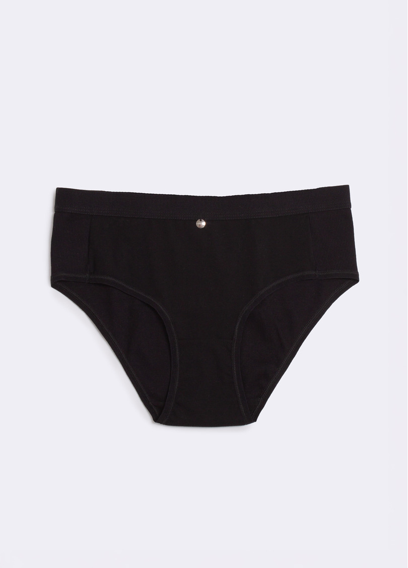 Труси сліпи бавовняні в рубчик URBAN RIB 2319/60 black (чорний)