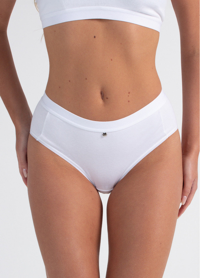 Труси сліпи бавовняні в рубчик URBAN RIB 2319/60 white (білий)