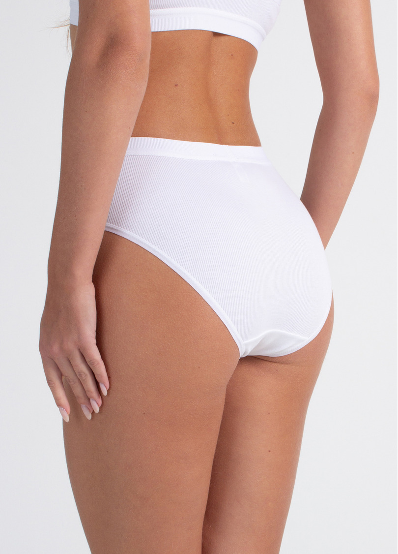 Труси сліпи бавовняні в рубчик URBAN RIB 2319/60 white (білий)