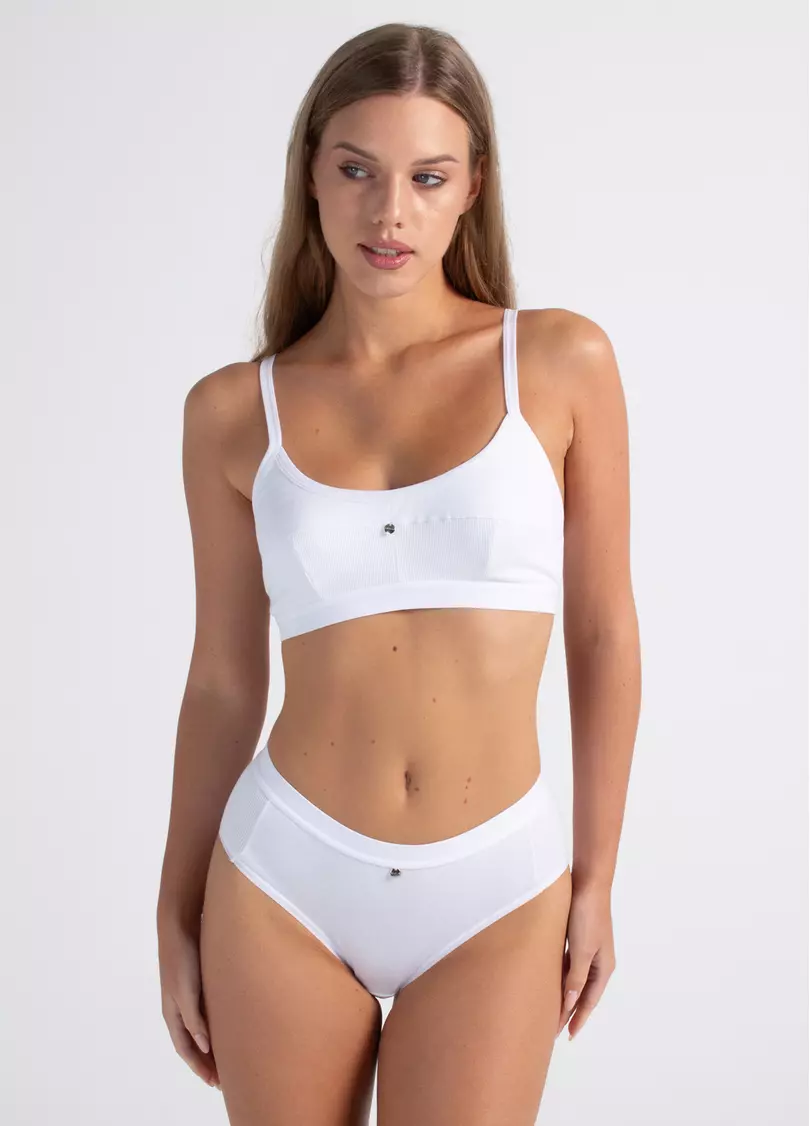 Труси сліпи бавовняні в рубчик URBAN RIB 2319/60 white (білий)