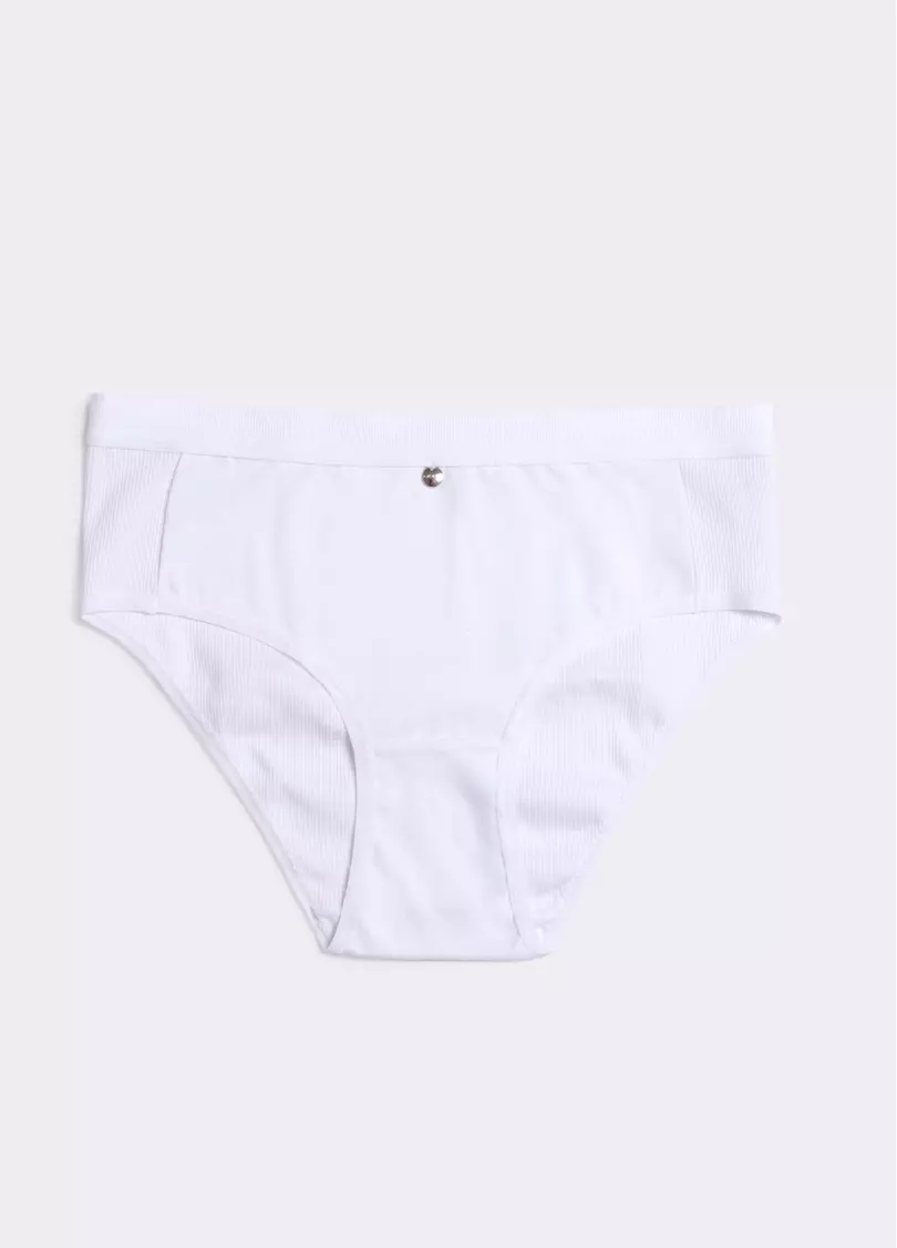 Труси сліпи бавовняні в рубчик URBAN RIB 2319/60 white (білий)