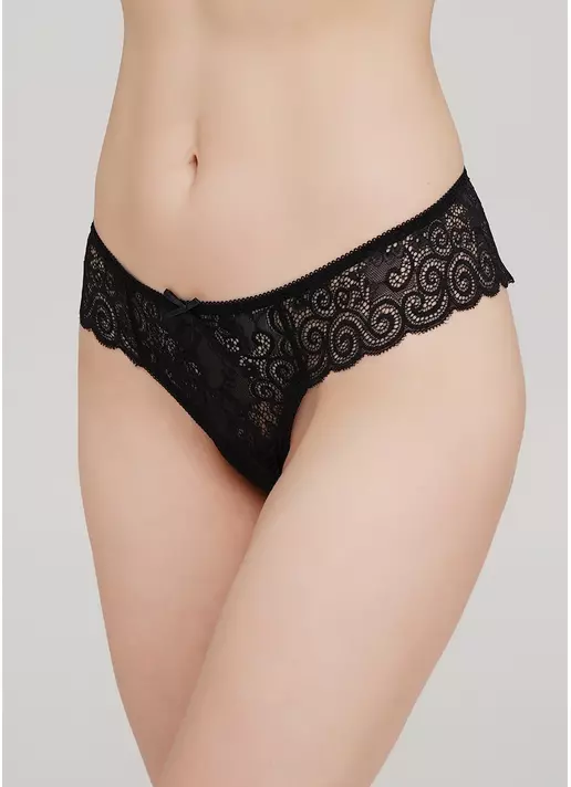 Кружевные трусы бразилиана VALENCIA 2202/31 (черный)