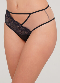 Женские трусы бразилиана Xmas lace 2216/32 (черный)