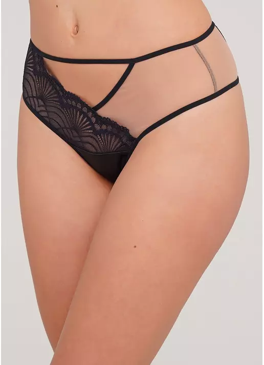 Женские трусы бразилиана Xmas lace 2216/32 (черный)