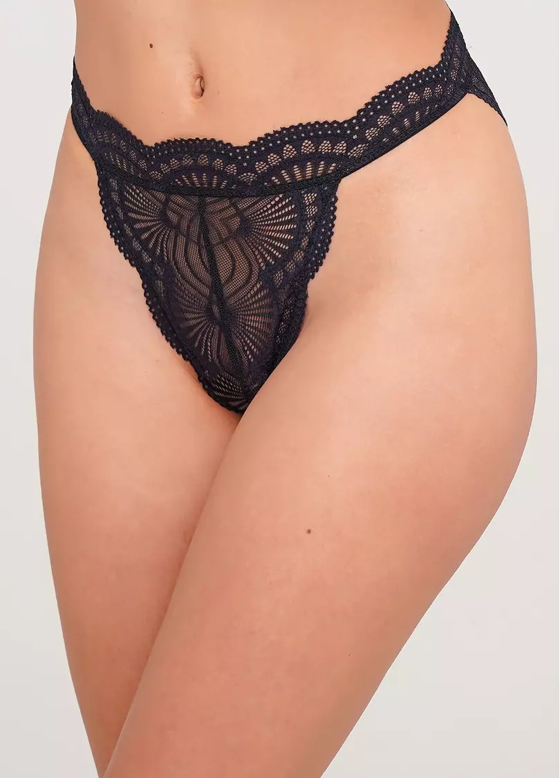 Женские трусы бразилиана Xmas lace 2217/31 (черный)