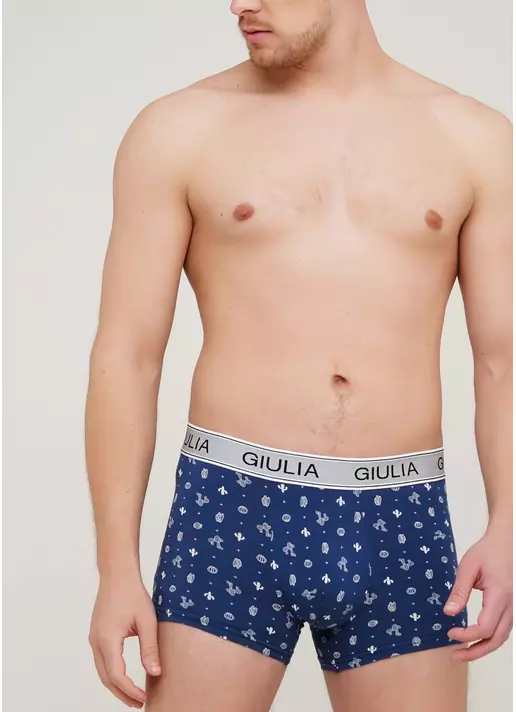 Мужские трусы с принтом PRINT 20401/60 (синий)