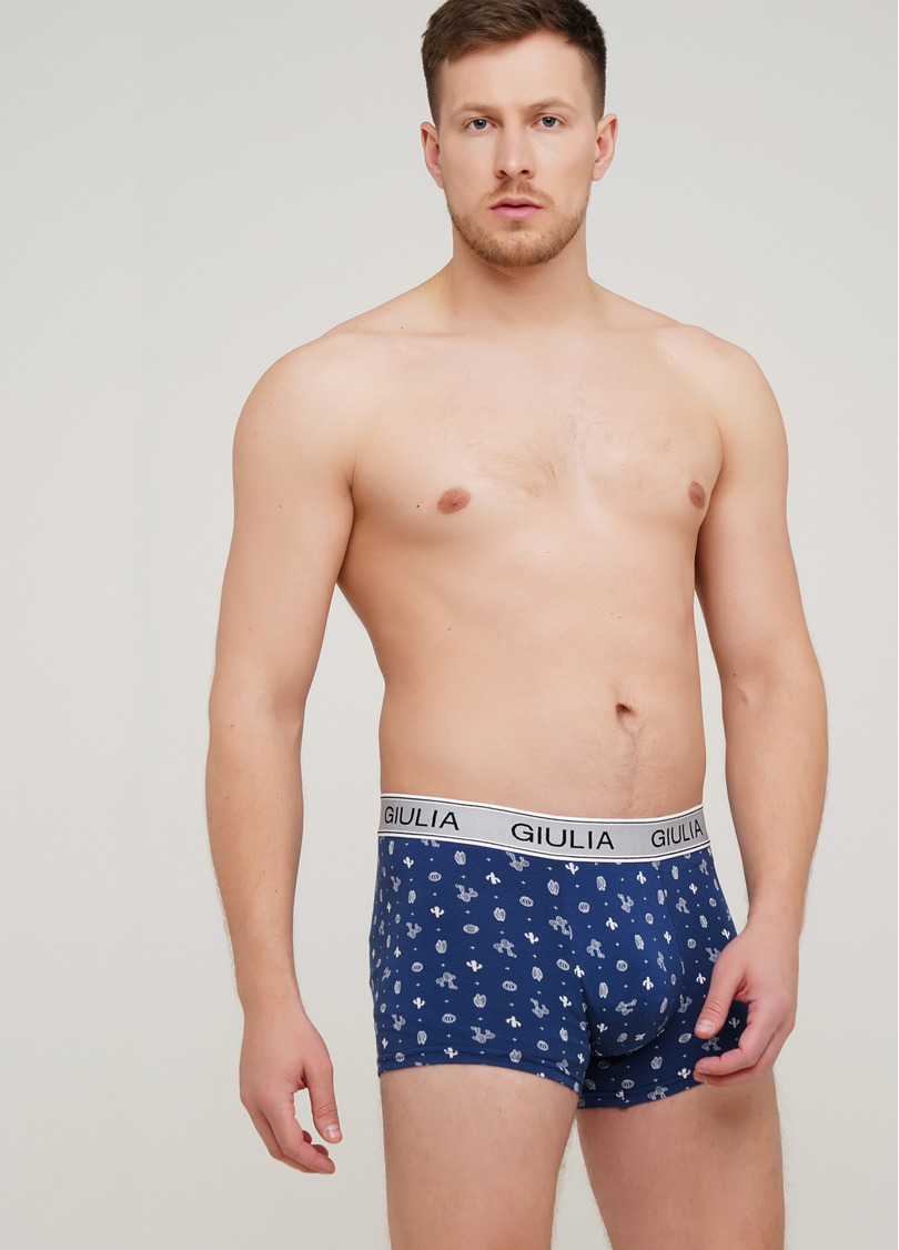 Мужские трусы с принтом PRINT 20401/60 (синий)