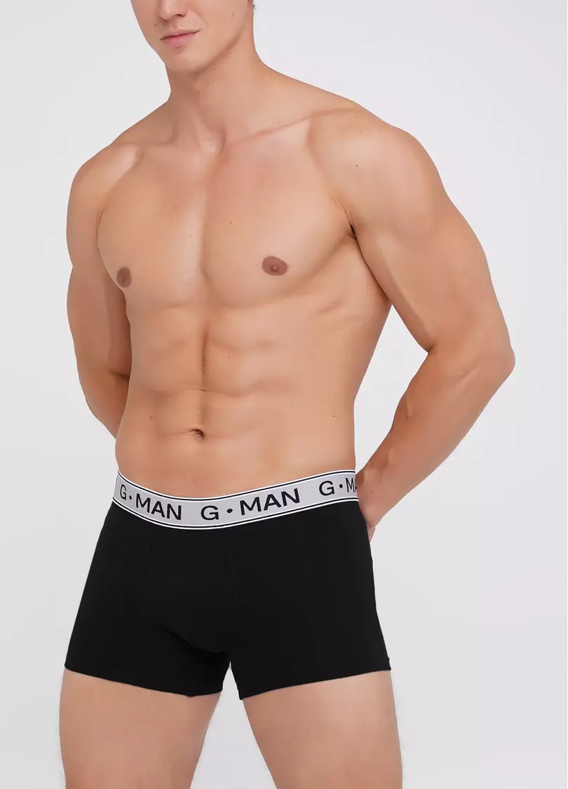Труси боксери з бавовни G-MAN 20401/60 black (чорний)