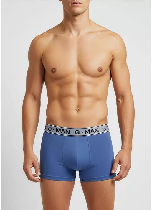 Труси боксери з бавовни G-MAN 20401/60 bleached denim (синій)
