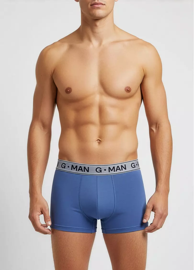 Труси боксери з бавовни G-MAN 20401/60 bleached denim (синій)