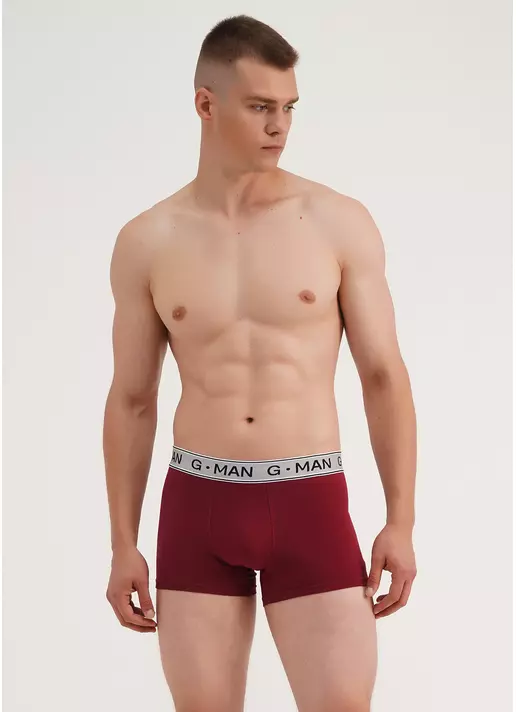 Труси боксери з бавовни G-MAN 20401/60 bordo (бордовий)