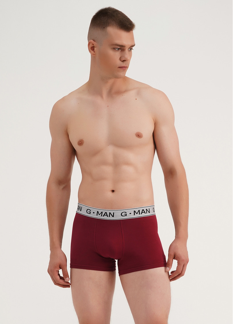 Трусы боксеры из хлопка G-MAN 20401/60 bordo (бордовый)