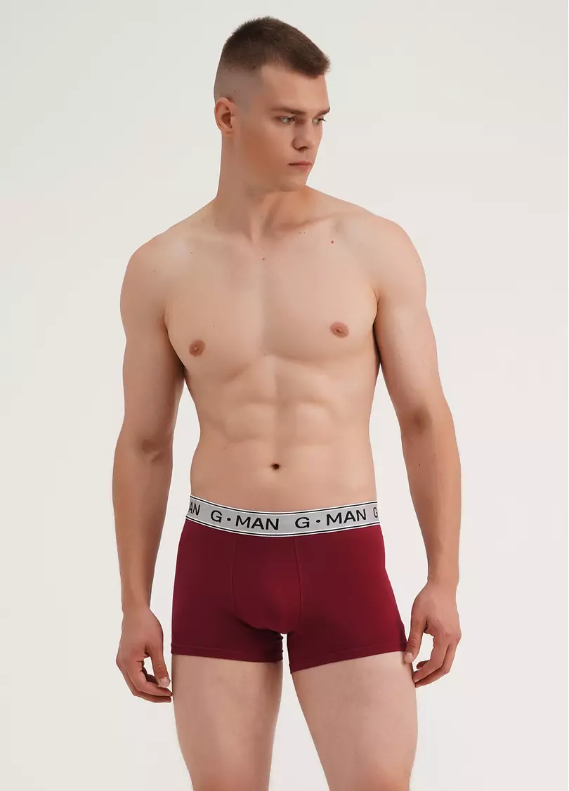 Трусы боксеры из хлопка G-MAN 20401/60 bordo (бордовый)