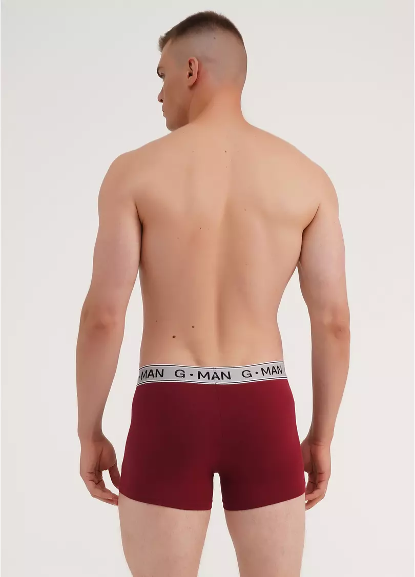 Трусы боксеры из хлопка G-MAN 20401/60 bordo (бордовый)