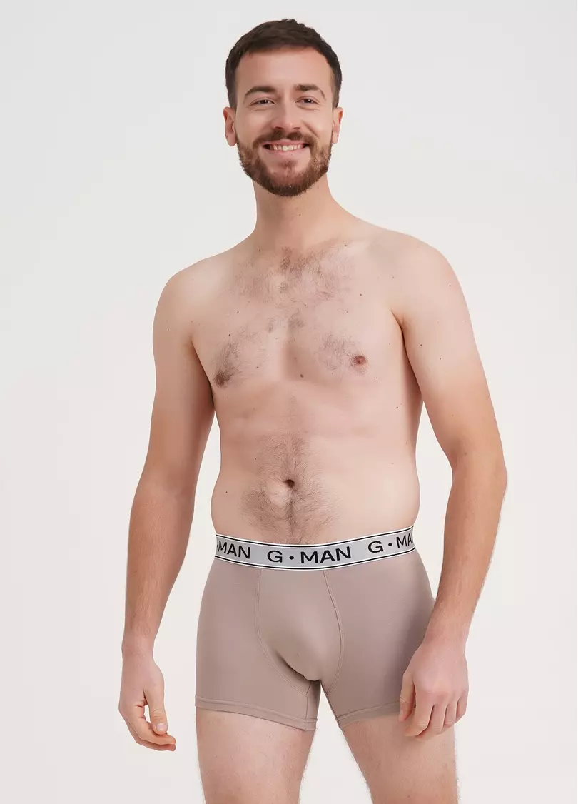 Трусы боксеры из хлопка G-MAN 20401/60 cappuccino (бежевый)