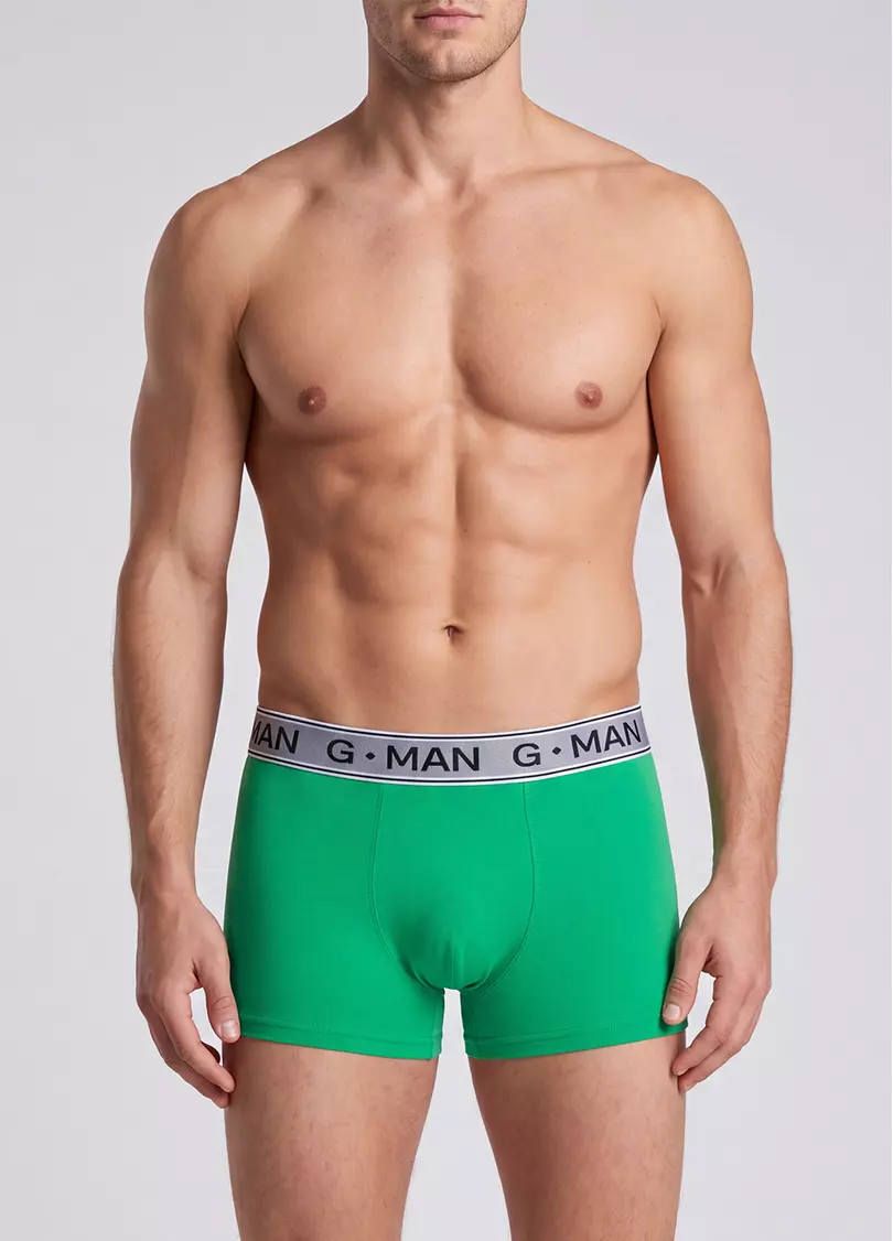Трусы боксеры из хлопка G-MAN, зеленые