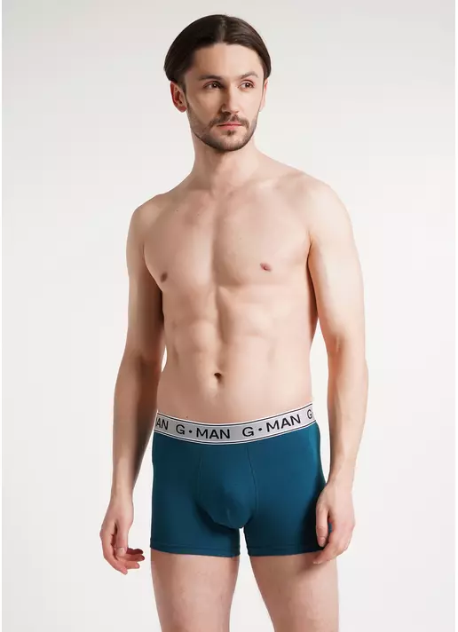 Трусы боксеры из хлопка G-MAN 20401/60 dark turquoise (зеленый)
