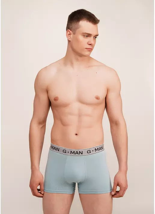Труси боксери з бавовни G-MAN 20401/60 dusty blue (блакитний)