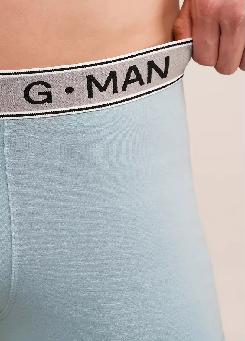Трусы боксеры из хлопка G-MAN 20401/60 dusty blue (голубой)