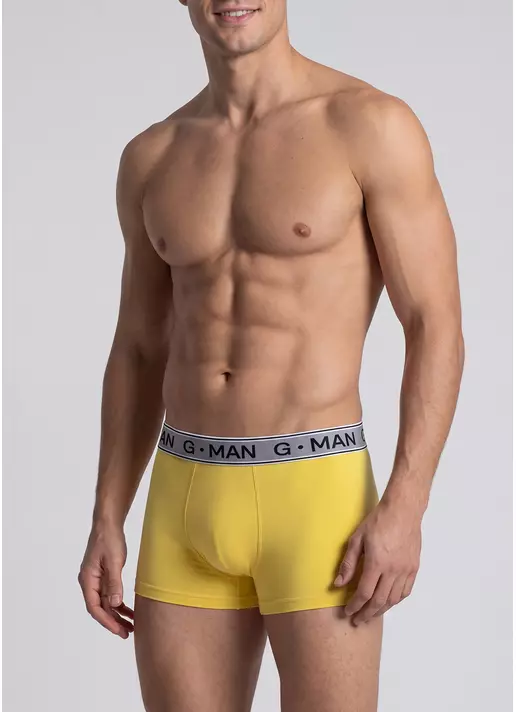 Трусы боксеры из хлопка G-MAN, желтые