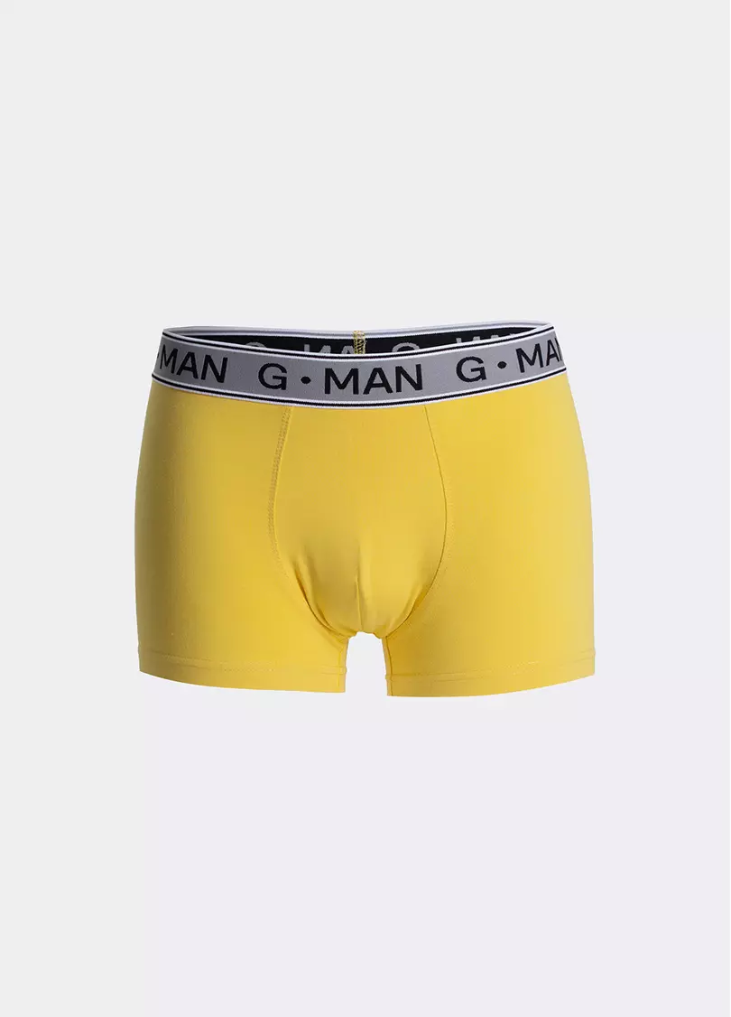 Трусы боксеры из хлопка G-MAN, желтые