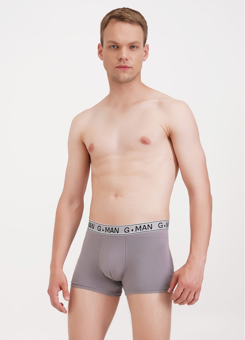 Трусы боксеры из хлопка G-MAN 20401/60 grey (серый)