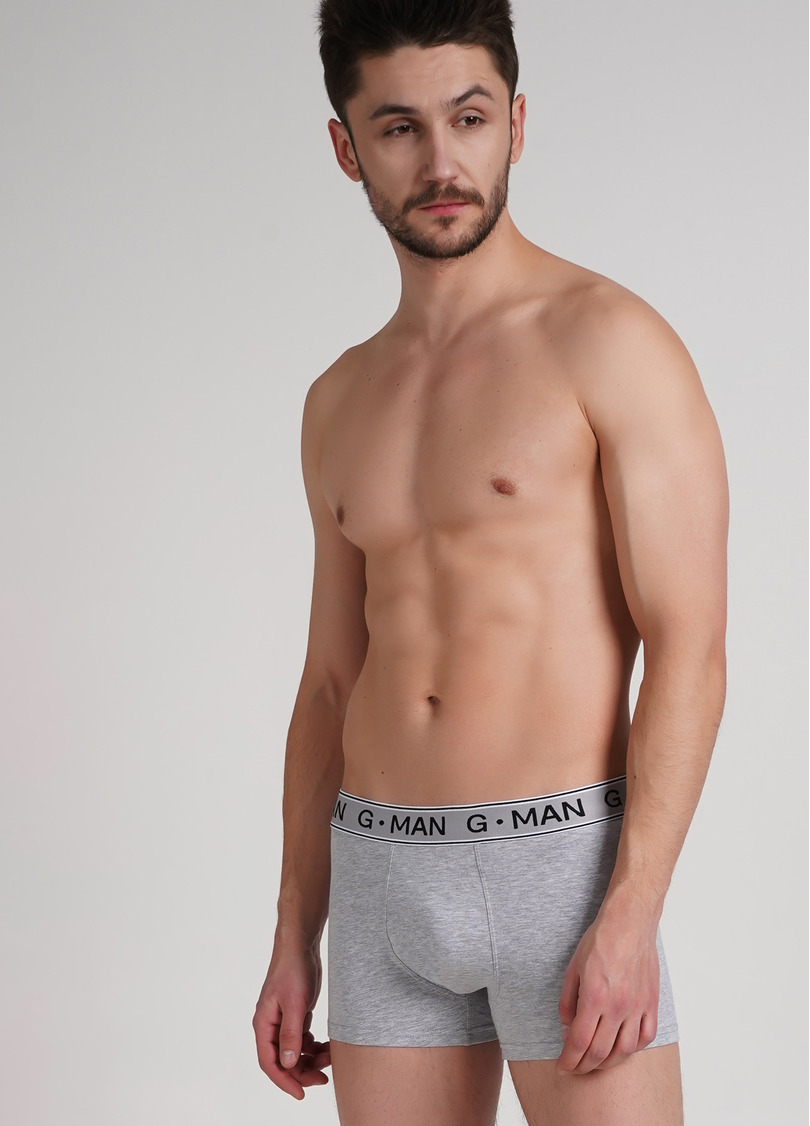Трусы боксеры из хлопка G-MAN 20401/60 grey melange (серый)