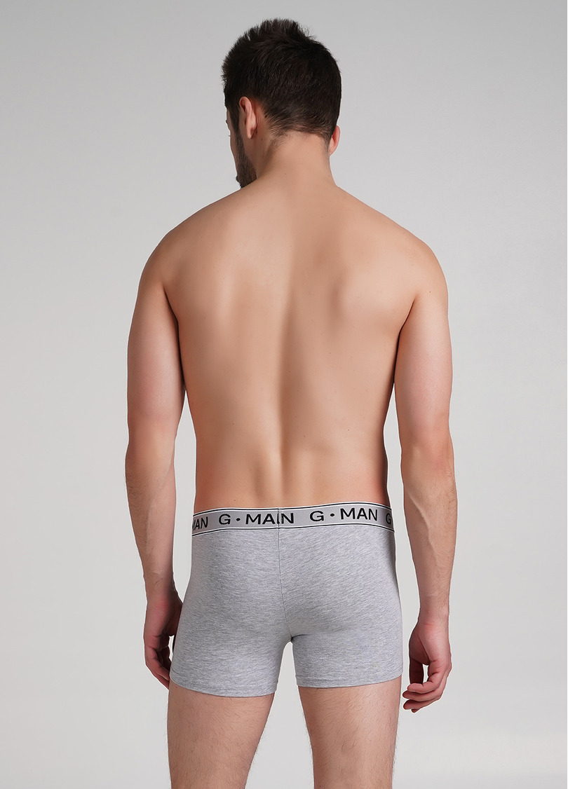 Трусы боксеры из хлопка G-MAN 20401/60 grey melange (серый)