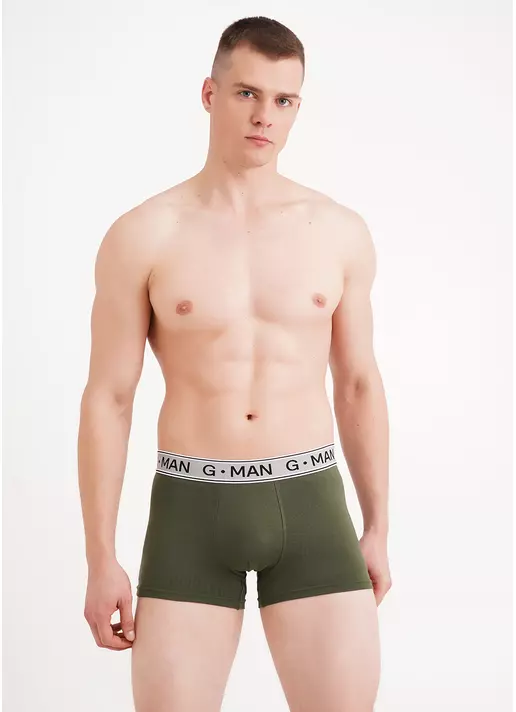 Трусы боксеры из хлопка G-MAN 20401/60 khaki (зеленый)