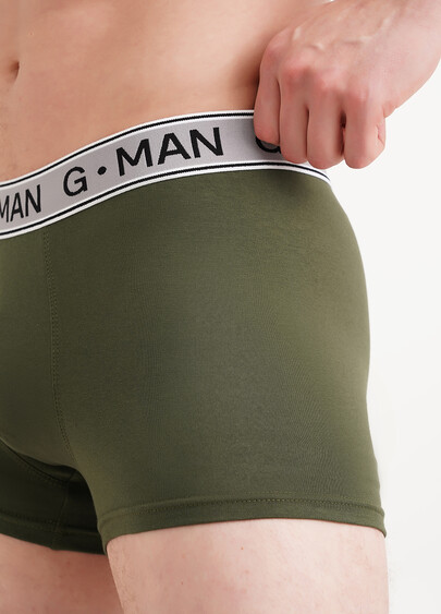 Трусы боксеры из хлопка G-MAN 20401/60 khaki (зеленый)