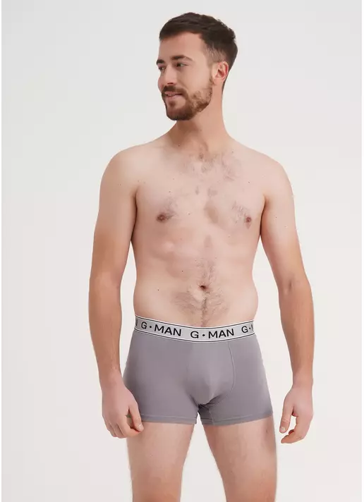 Трусы боксеры из хлопка G-MAN 20401/60 light gray (серый)