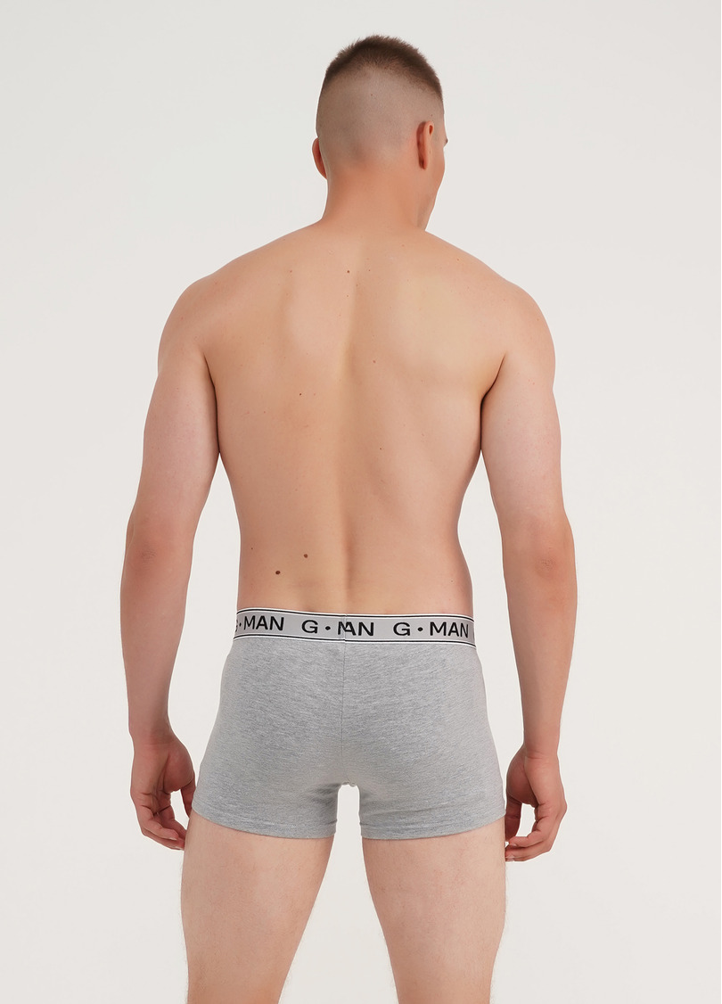 Трусы боксеры из хлопка G-MAN 20401/60 light grey melange (серый меланж)