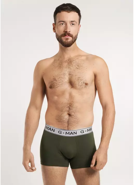 Трусы боксеры из хлопка G-MAN 20401/60 light khaki (зеленый)