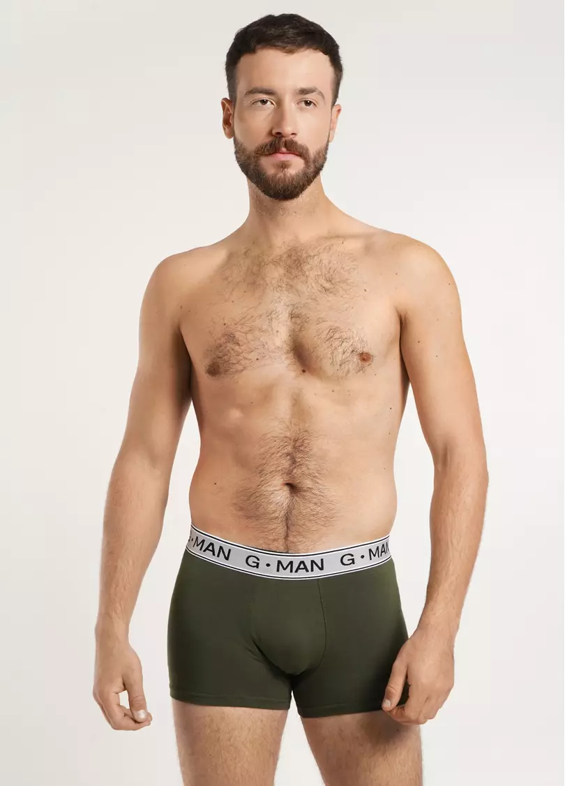 Трусы боксеры из хлопка G-MAN 20401/60 light khaki (зеленый)