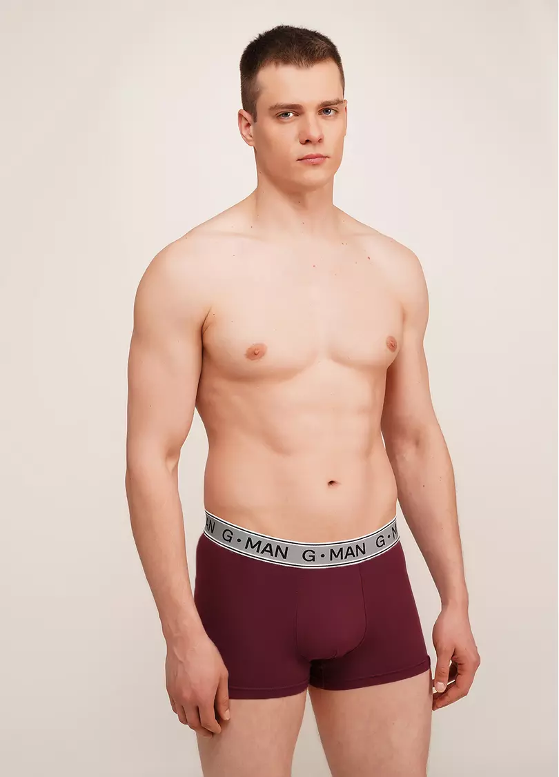 Трусы боксеры из хлопка G-MAN 20401/60 maroon (бордовый)